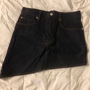 Helmut Lang Asymmetrical Denim Skirt